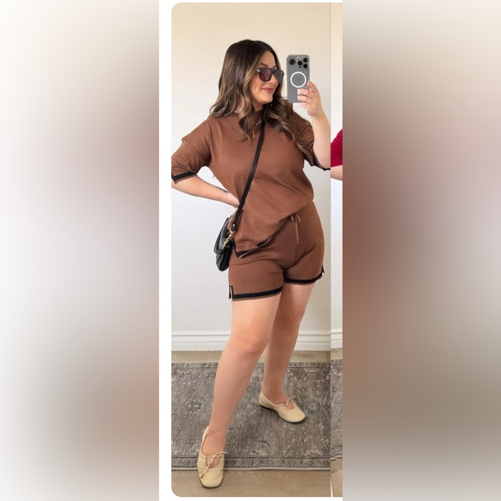 Amazon Women's High Waist Brown Shorts